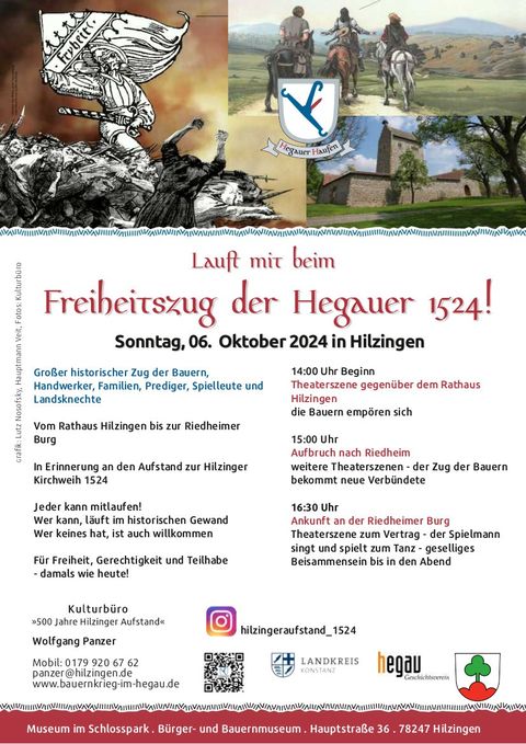 Plakat Freiheiszug der Hegauer 1524