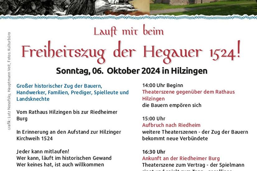 Plakat Freiheiszug der Hegauer 1524